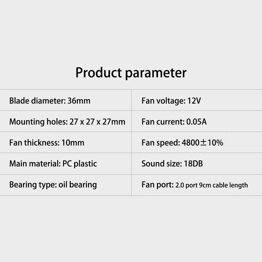 DC 12V 3D Printer Cooling Fan 4010 Mini Fan 40mm Diameter VGA Fan for Computer Printer DVR Small Appliances Series Repair Parts