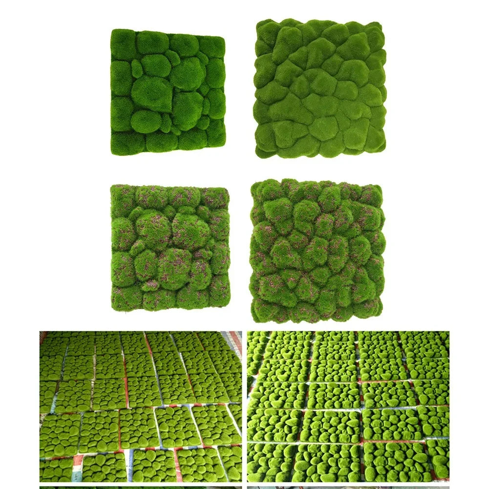 Artificial Moss Panels for Wall Decoration, Stone, Garden Landscape