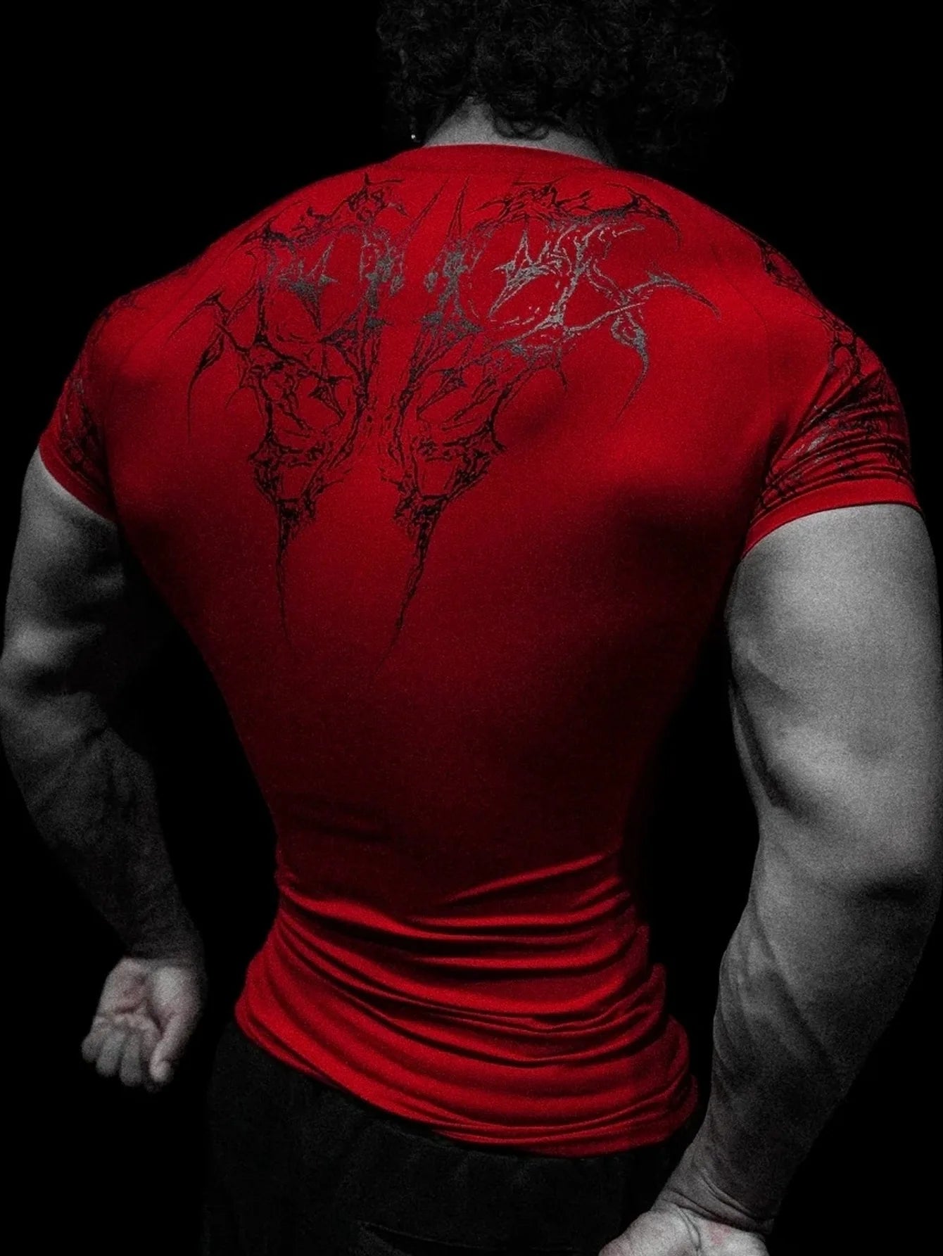 Men's Gym Sports T-Shirt Quick Dry Body-hugging Workout Shirt