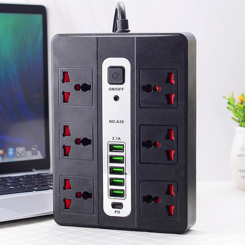 Smart Multi-function Socket Fast Charging USB Long