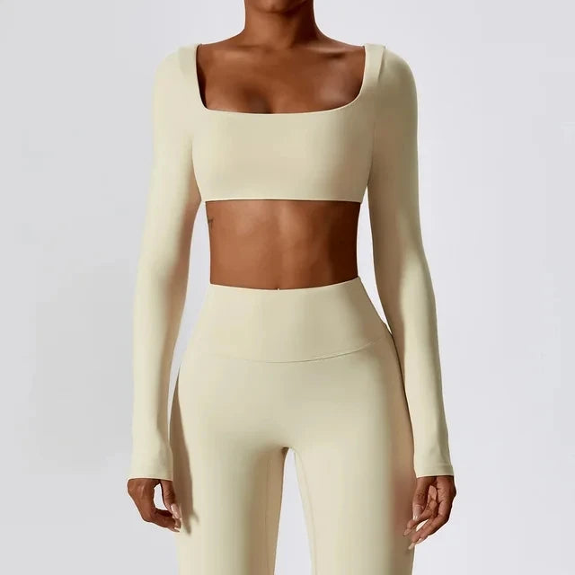 Áo Tập Gym Nữ Dài Tay Sexy Thấm Hút Nhanh - Daisan Mart