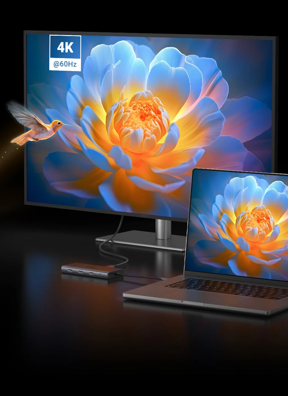 Hub USB-C UGREEN 10Gbps 4K60Hz Đa Năng Cho Laptop