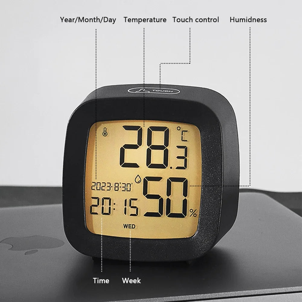Multi-function LED alarm clock: temperature, humidity, LCD
