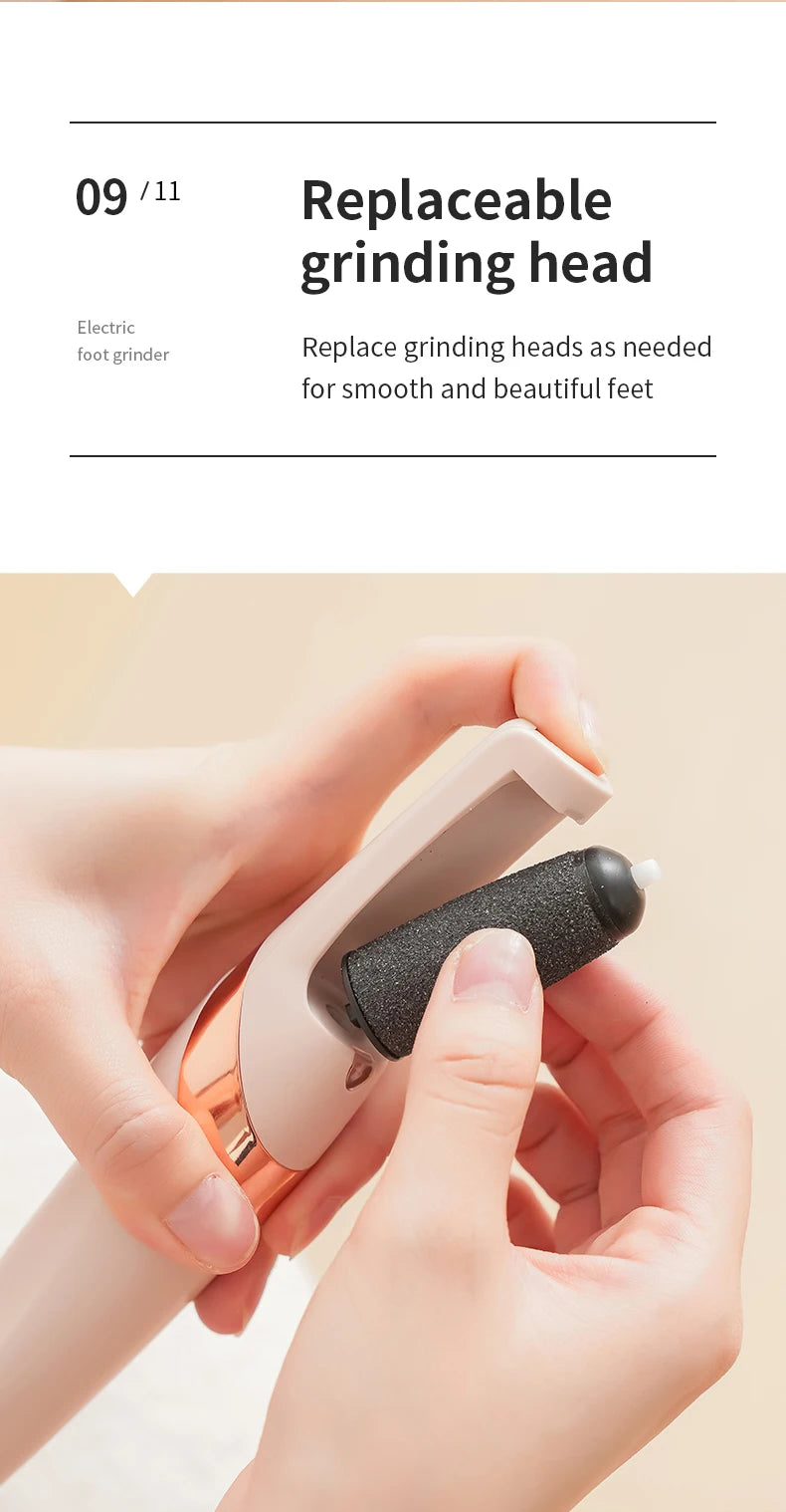 Electric Foot Grinder Automatic Foot Callus Rubbing Pedicure Dead Skin Callus Remover for Foot Rechargeable Foot Beauty Machine