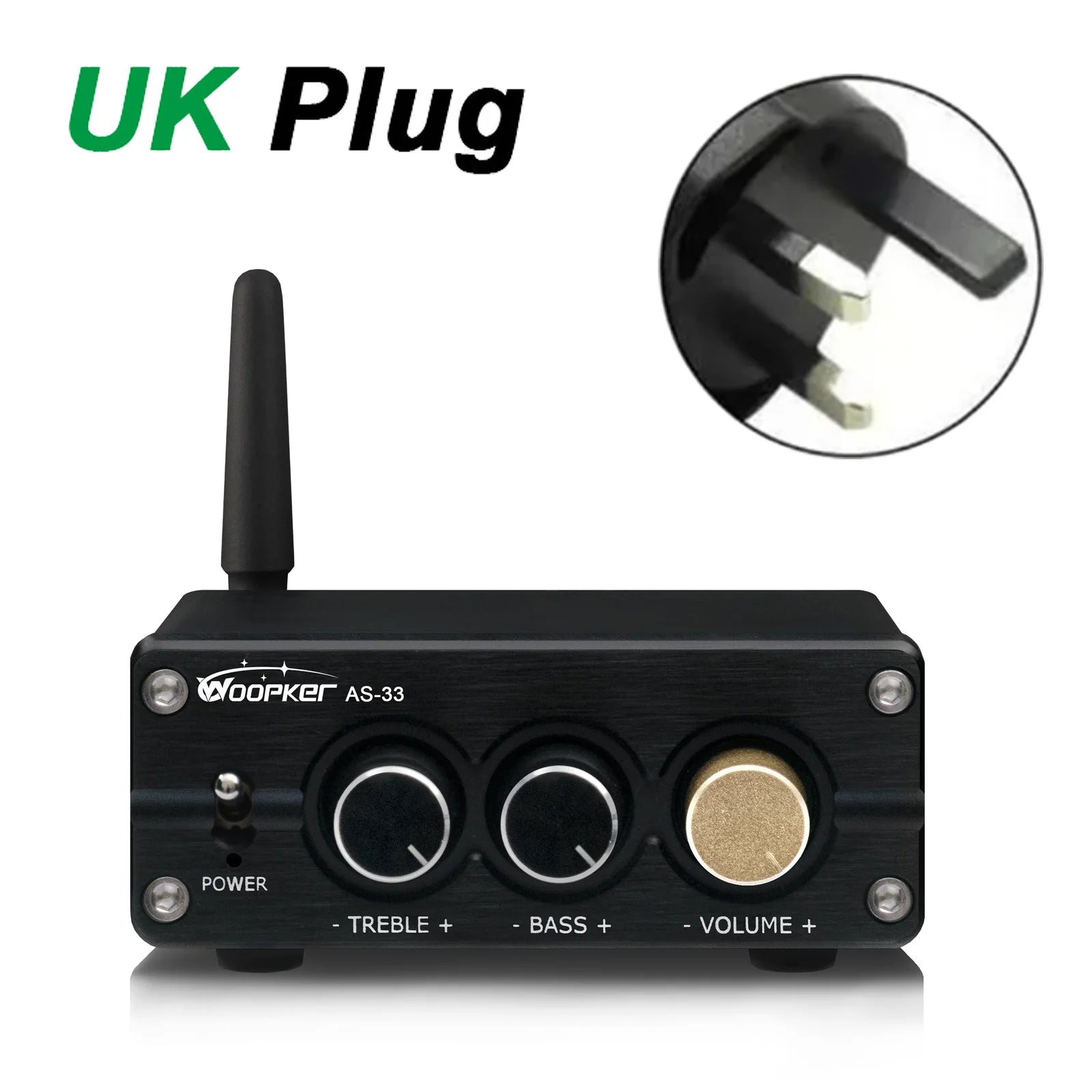 Ampli Woopker 100W 2.0 Bluetooth 5.0 Âm Bass Treble - Daisan Mart