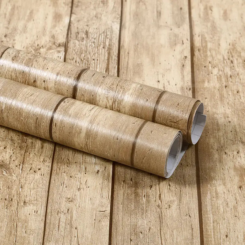 Giấy Dán Tường Vân Gỗ Chống Nước Tự Dính PVC