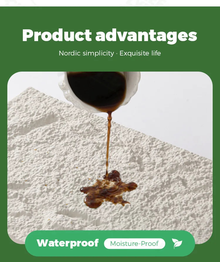 Tấm ốp tường đá 3D PU chống trượt ngoài trời 25x45