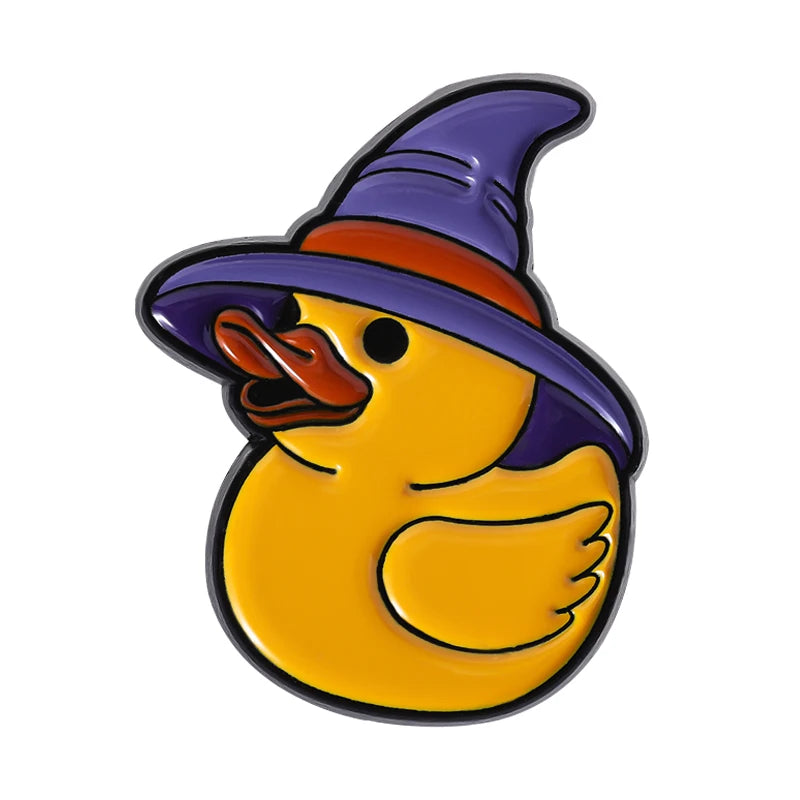 Halloween Pumpkin Animal Enamel Pins Ghost Capybara Grim Reaper Duck Spooky Season Brooches Lapel Badge Jewelry Gift for Friends