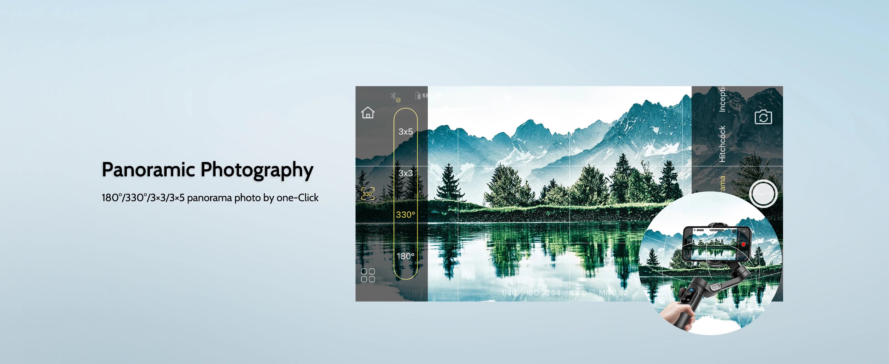 AOCHUAN Smartphone Gimbal Stabilizer OLED screen with LED lights 3-axis gimbal Stabilizer for Android and iPhone Smart XproBlack