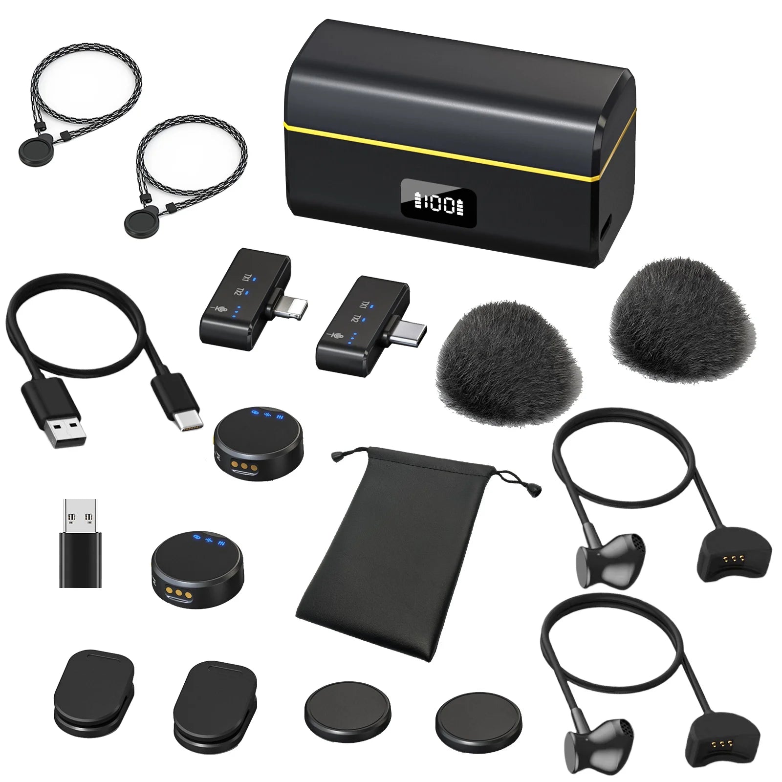 Professional Noise-Canceling Wireless Microphone for Recording &amp; Interviews