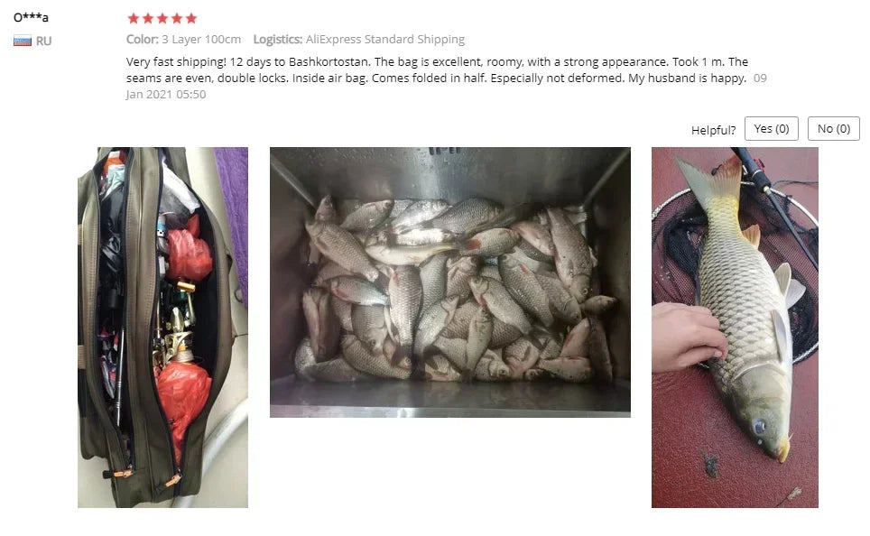 Oxford Multi-Function Fishing Rod Bag with 3 Compartments