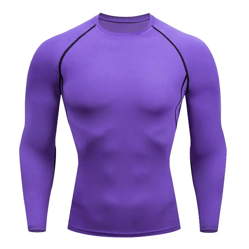 Men's Long Sleeve Quick Dry Stretch Sports T-Shirt