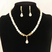 Noble Gold Pearl Jewelry Set for Women Party