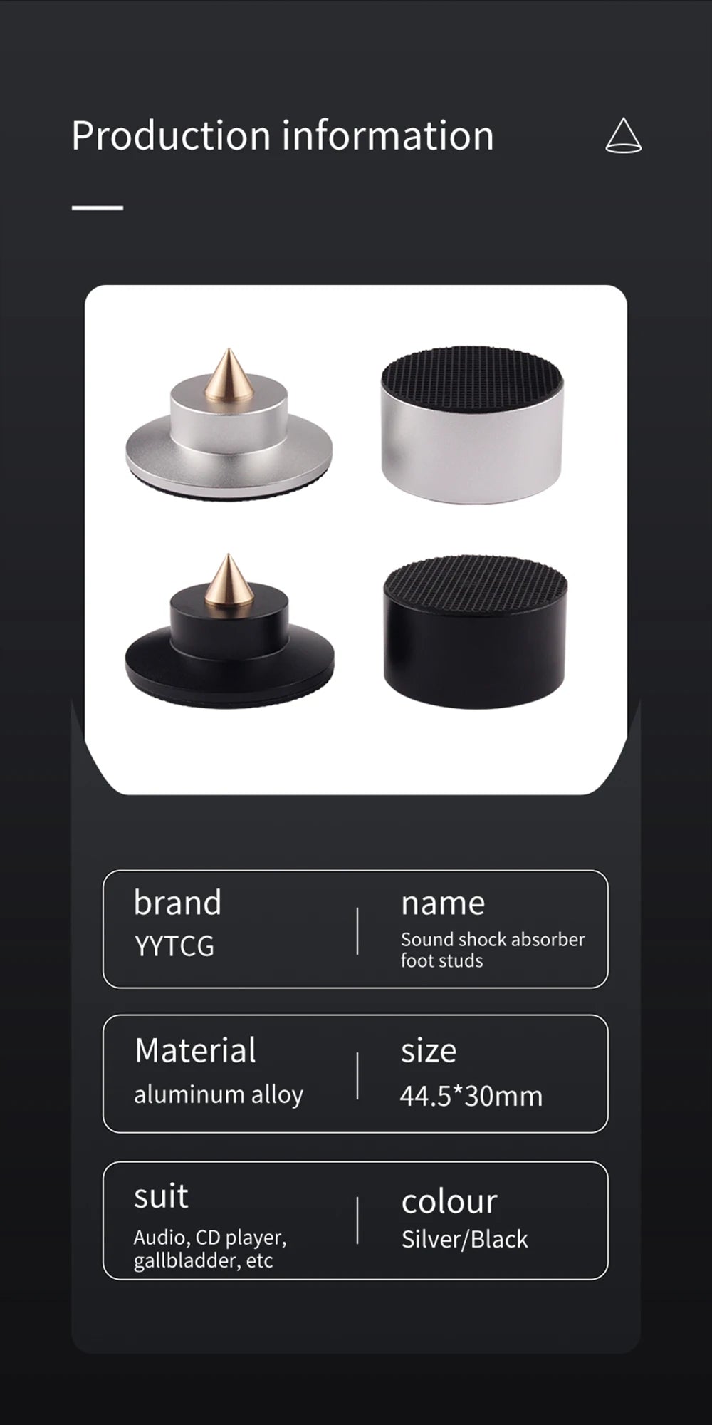 Chân Đế Nhôm Chống Rung Cao Cấp Cho Amply & Loa