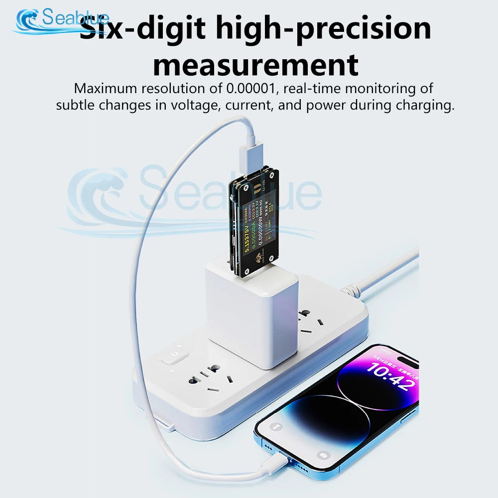 Multi-function USB Voltage Meter - 1.77 inch Screen