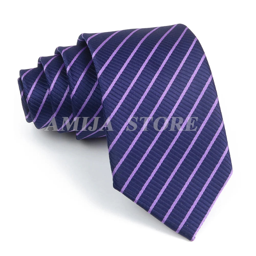 Cà vạt nam cao cấp chấm bi xám 6.5cm thời trang