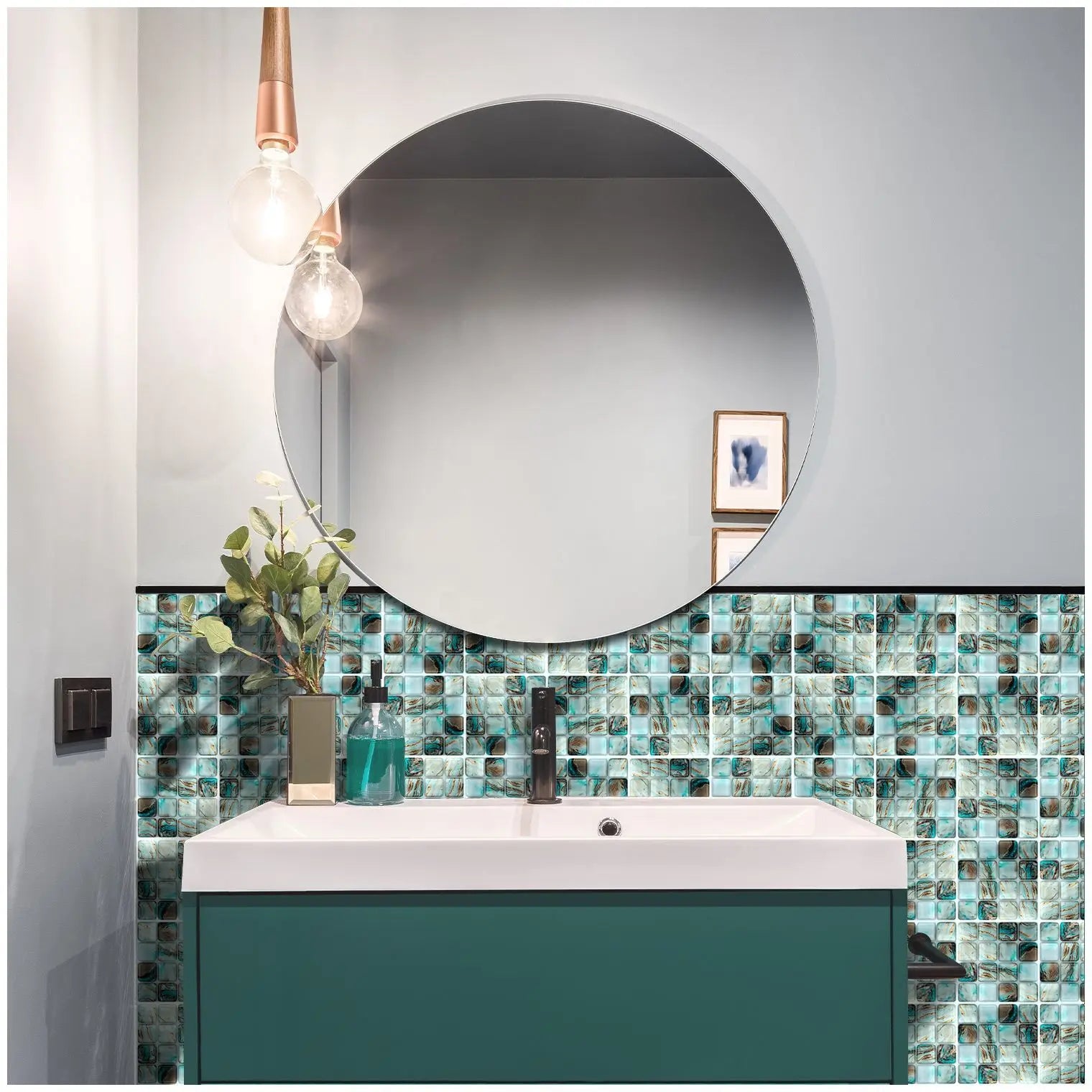 10 Waterproof Marble Mosaic Tile Stickers