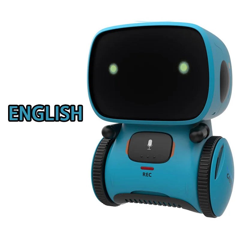 Emo Robot Intelligent Robots Russian & English & Spanish Version Voice & Touch control Toys Interactive Educational Children's G - Daisan Mart