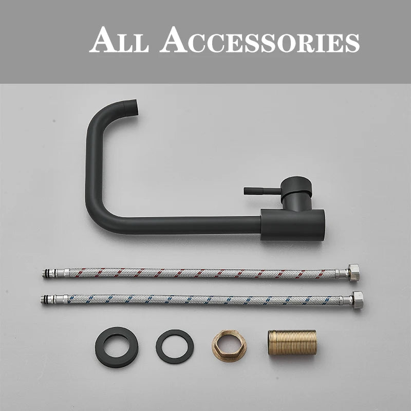 Vòi Rửa Bếp Xoay 360° Lạnh Nóng Sơn Mờ Cao Cấp