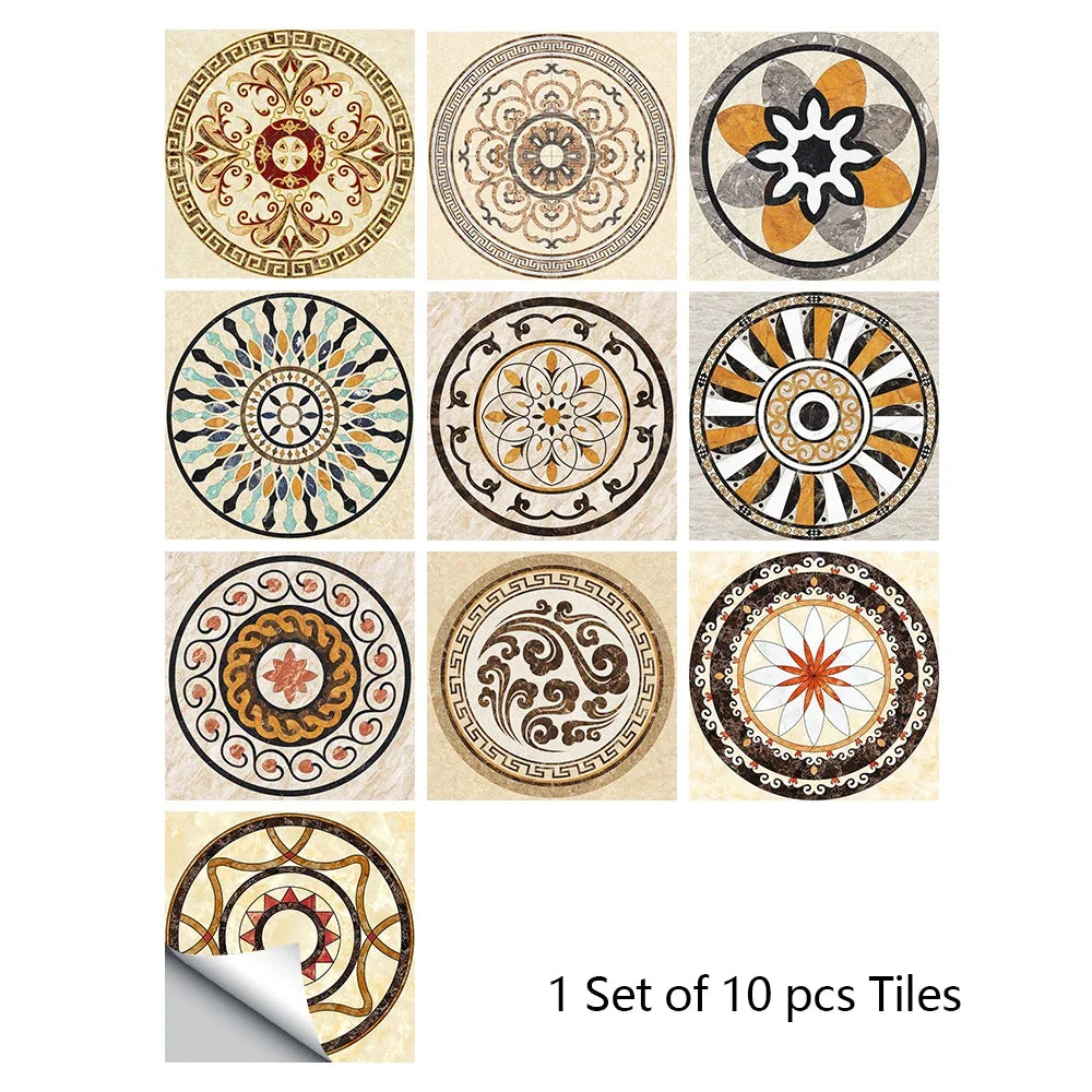 Bộ 10 Miếng Dán Tường Đá Marble Đen Trắng Xám Sang Trọng - Daisan Mart