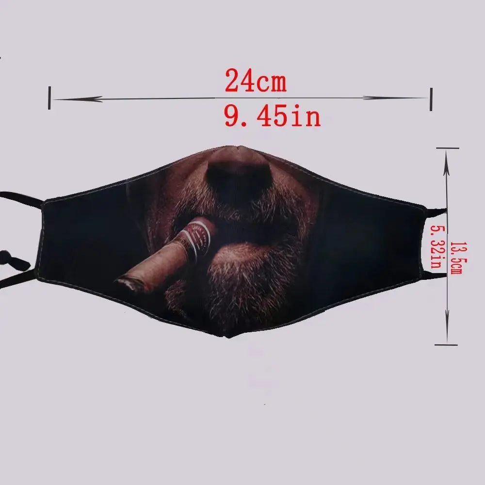 Facial Expression 3D Three-dimensional Mask Personality Breathable Funny Printed Mask Creative Printed Party Cosplay Mask Warmer