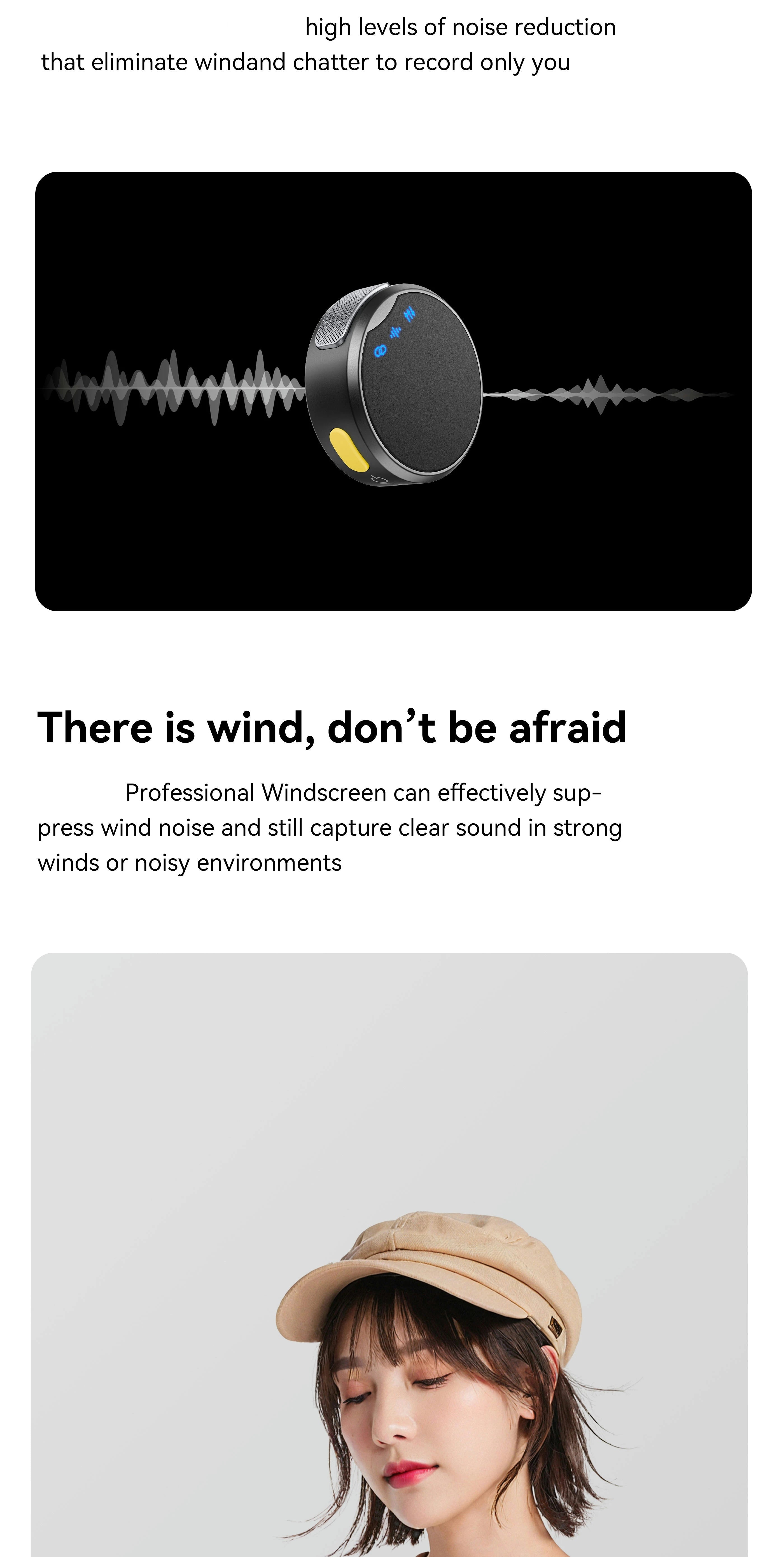 Professional Noise-Canceling Wireless Microphone for Recording &amp; Interviews