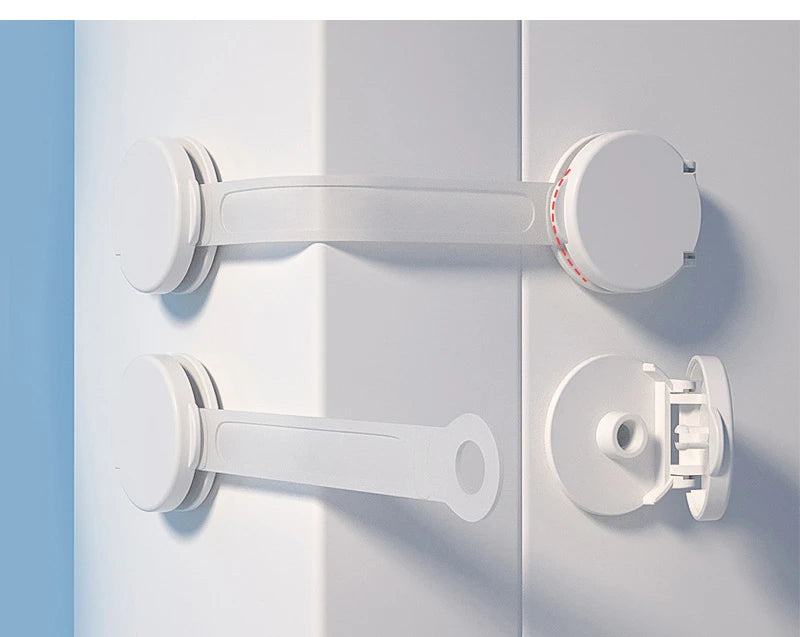 Multi-function Security Protection Locks Baby Safety Cabinet Drawer Door Buckle Home White Toilet Refrigerator Lock 5Pcs/Lot - Daisan Mart