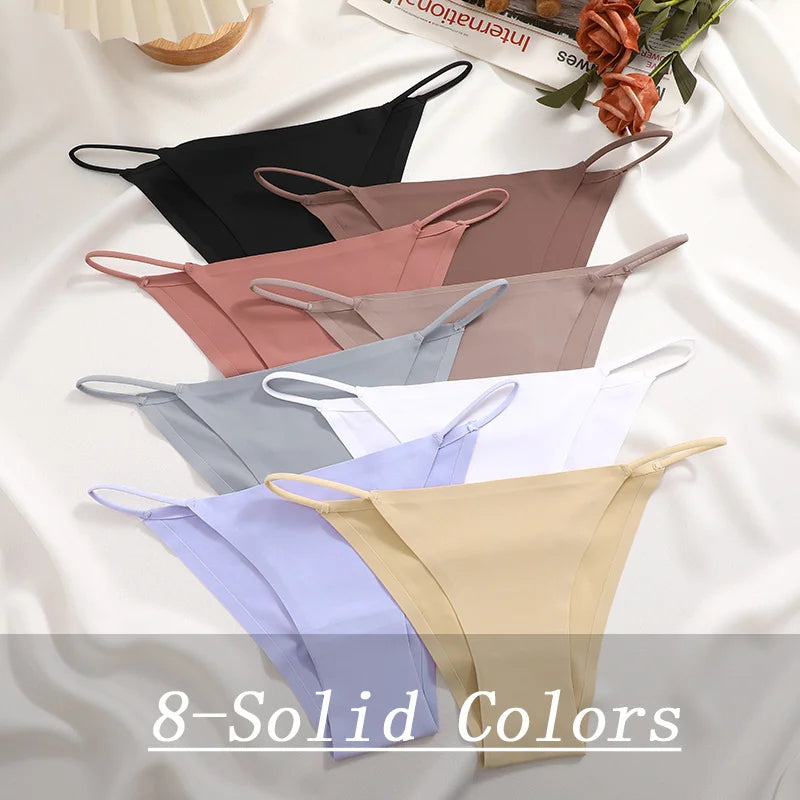 Set of 3 Ice Silk Ultra-Thin Seamless Women's Panties