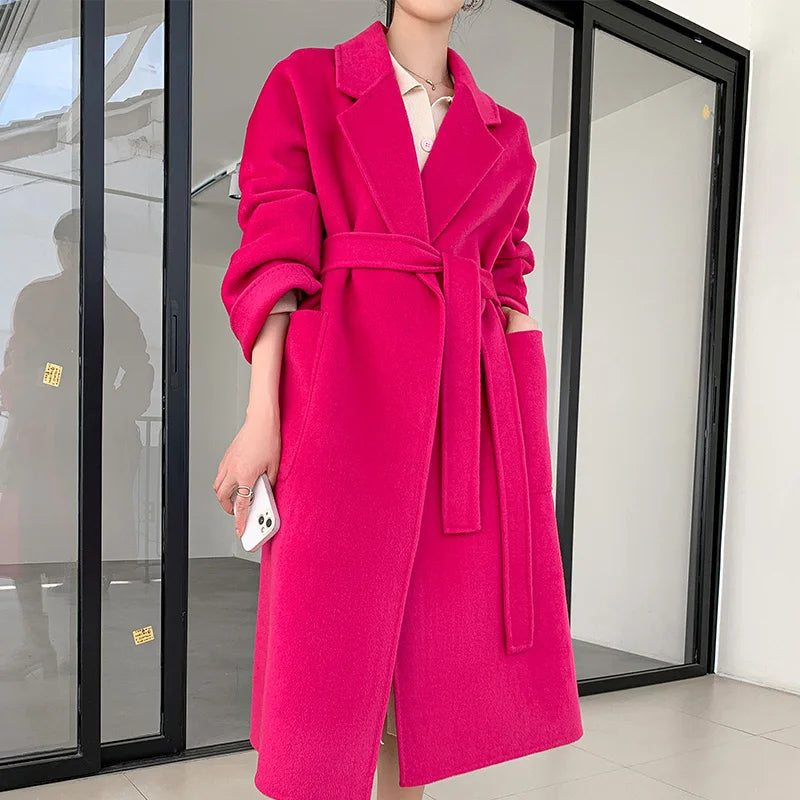 Áo Khoác Len Nữ Đỏ Ấm Áp Thu Đông - Daisan Mart