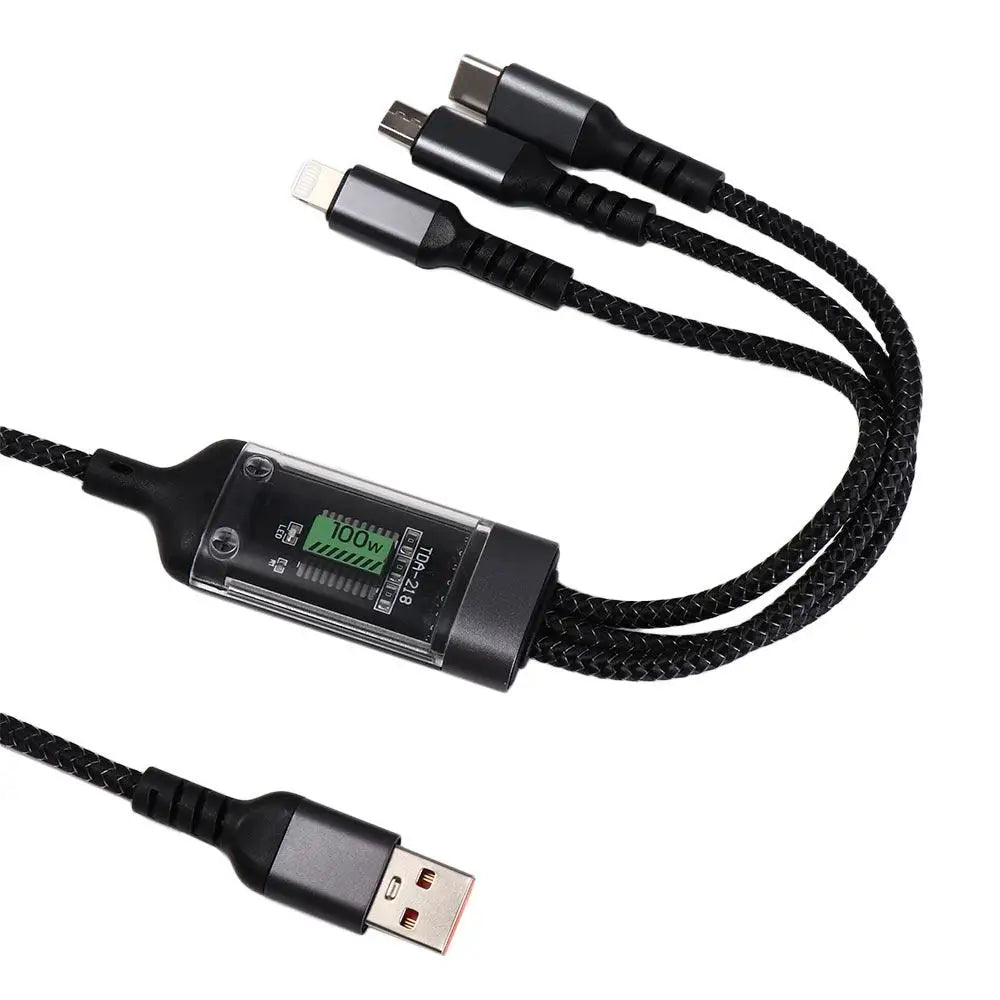 Cáp Sạc Nhanh 3in1 100W Đa Năng USB Type-C - Daisan Mart