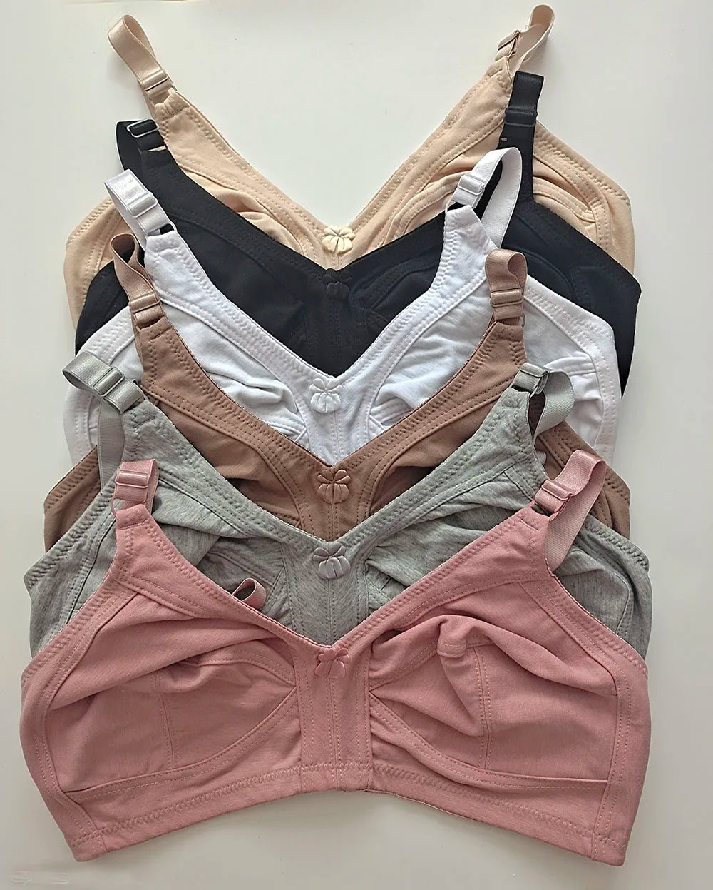 Wire-Free, Molded, Lace Support Bra for Moms