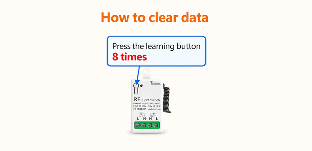 Công tắc RF thông minh 433Mhz cho LED
