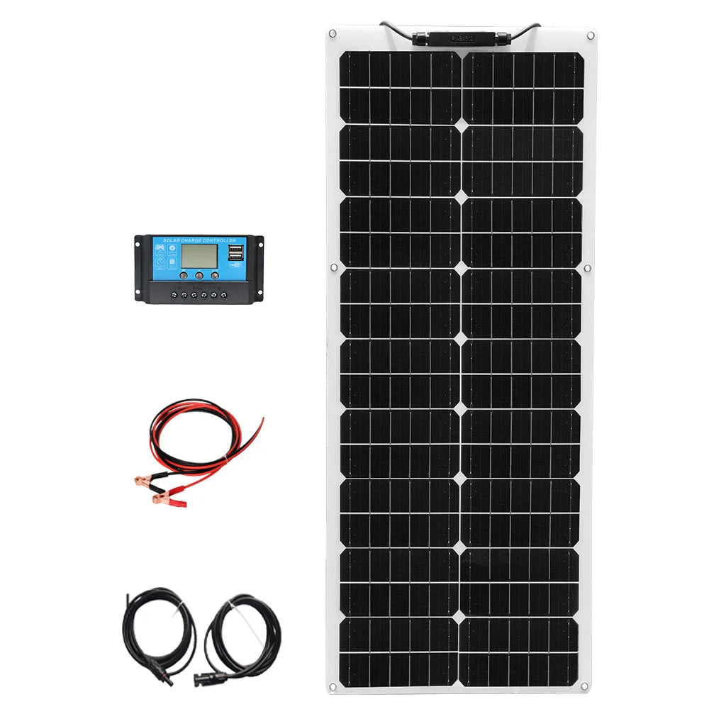 XINPUGUANG solar panel complete kit 12v /24V photovoltaic panel 50W 100W cells Solar Battery Charger Car Boat House balcony