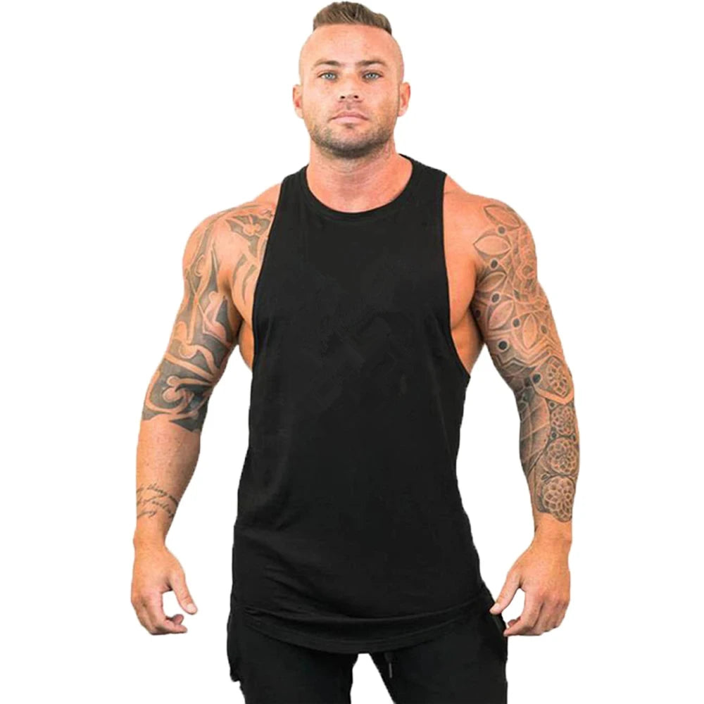 Men's Sleeveless Gym Sports T-Shirt, Breathable