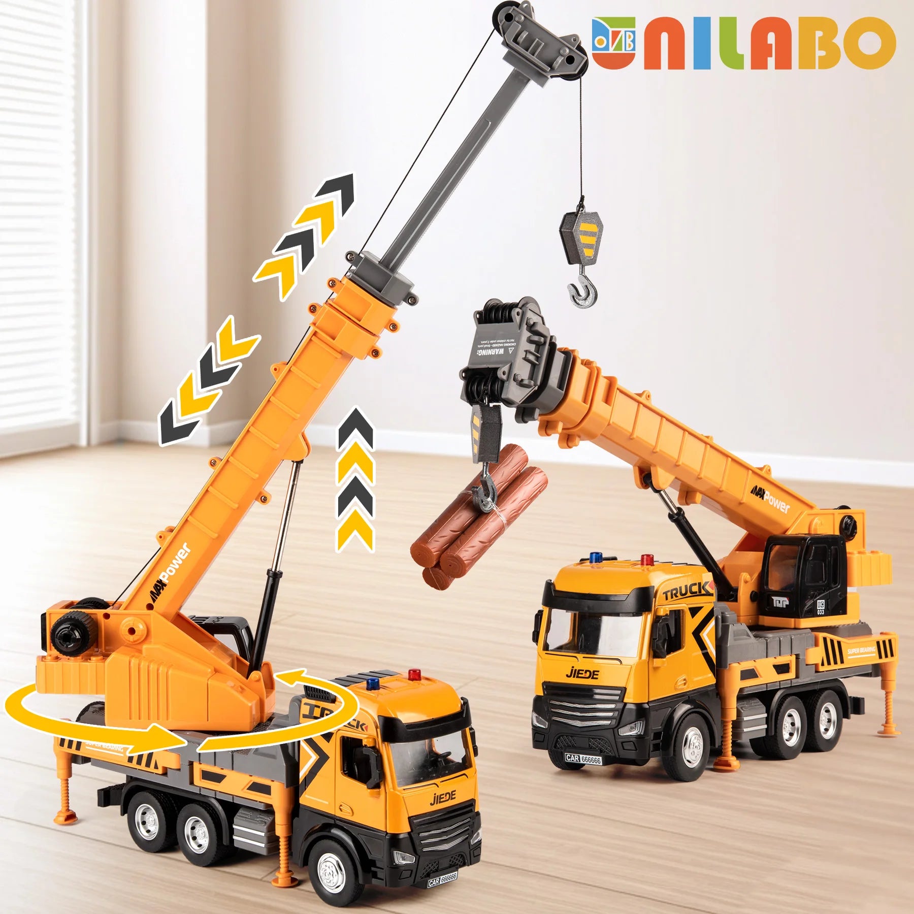 Xe Công Trình Hợp Kim Đồ Chơi Đèn Âm Thanh Cho Bé