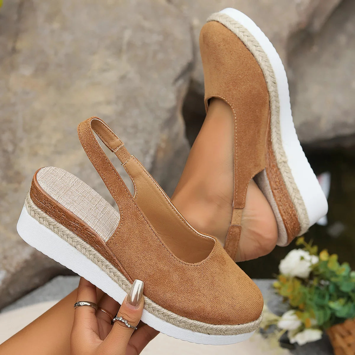 Women's Handmade Bohemian Wedge Sandals Comfortable Summer