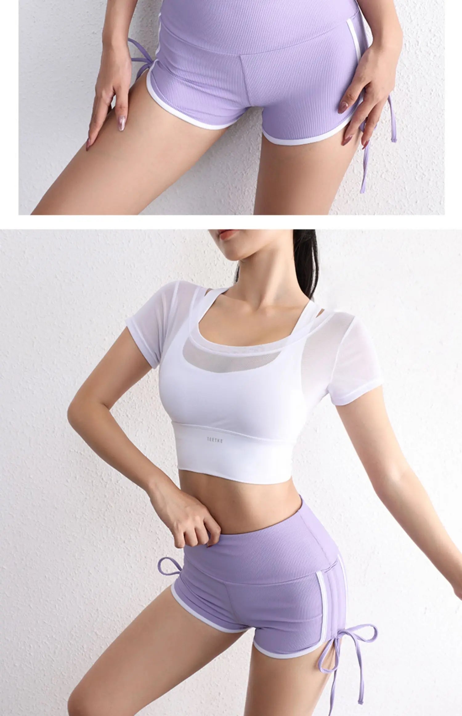 Áo Croptop Lưới Thoáng Tập Gym Nữ Năng Động Hè