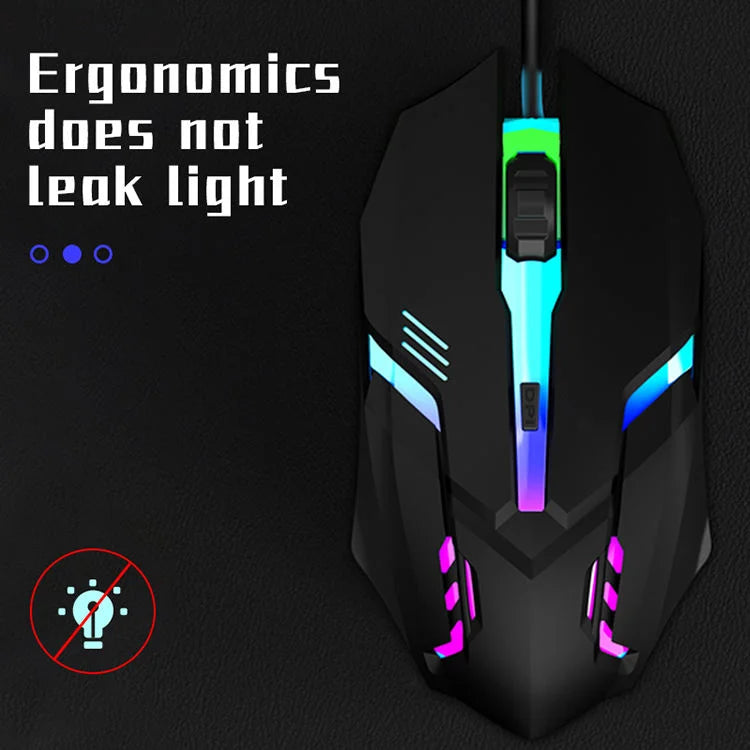 2025 Ergonomic RGB Gaming Mouse - 4 USB Buttons