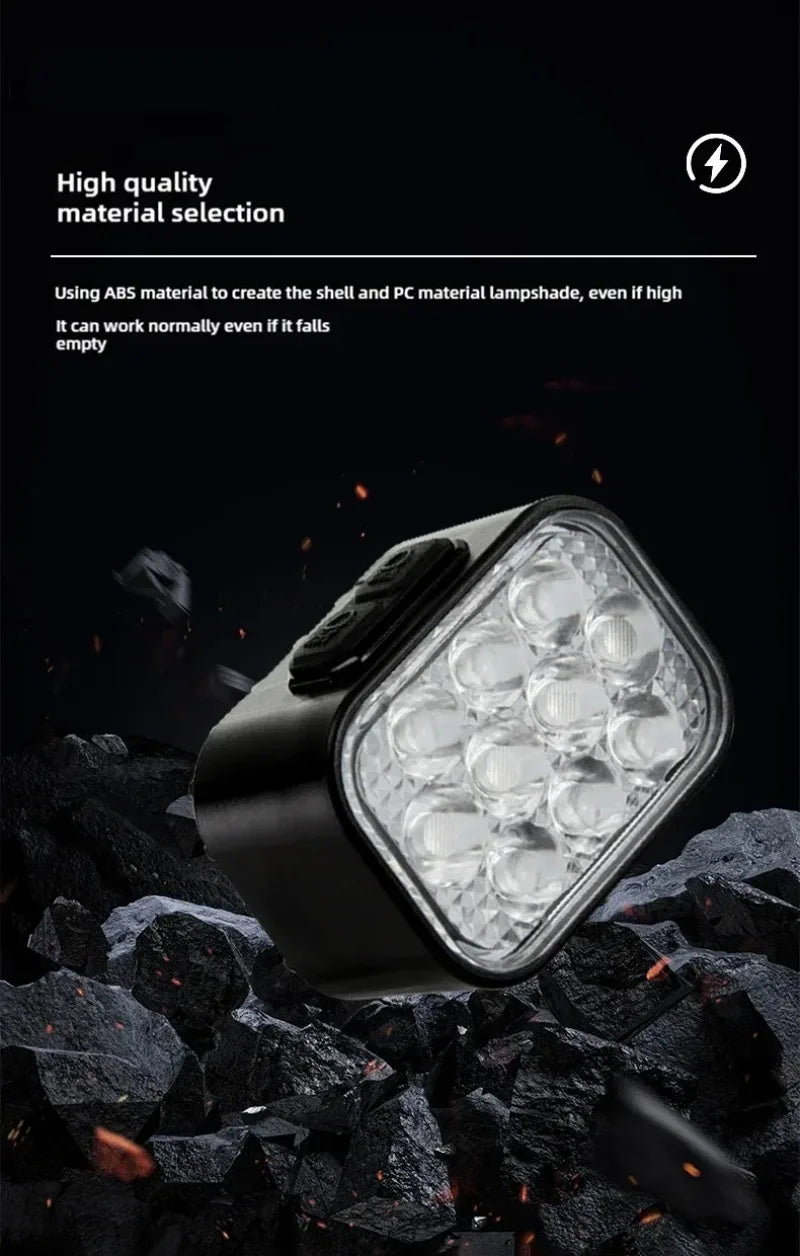 BUCKLOS COB LED Bicycle Light Waterproof USB Rechargeable 1100mAh