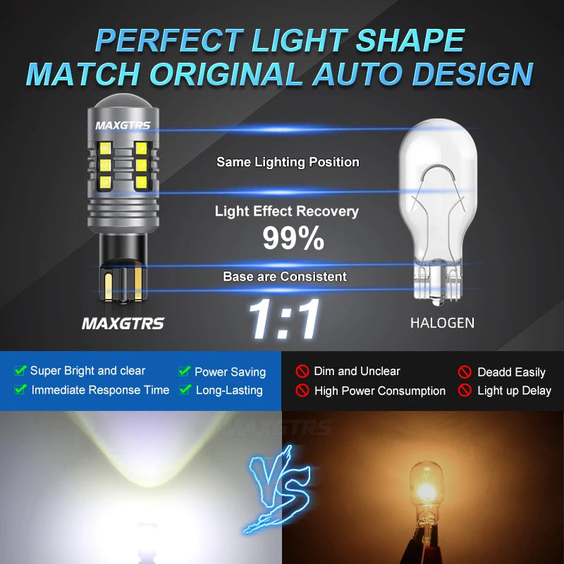 Bóng Đèn LED Xe Hơi T15 W16W 6500K Không Báo Lỗi Canbus - Daisan Mart