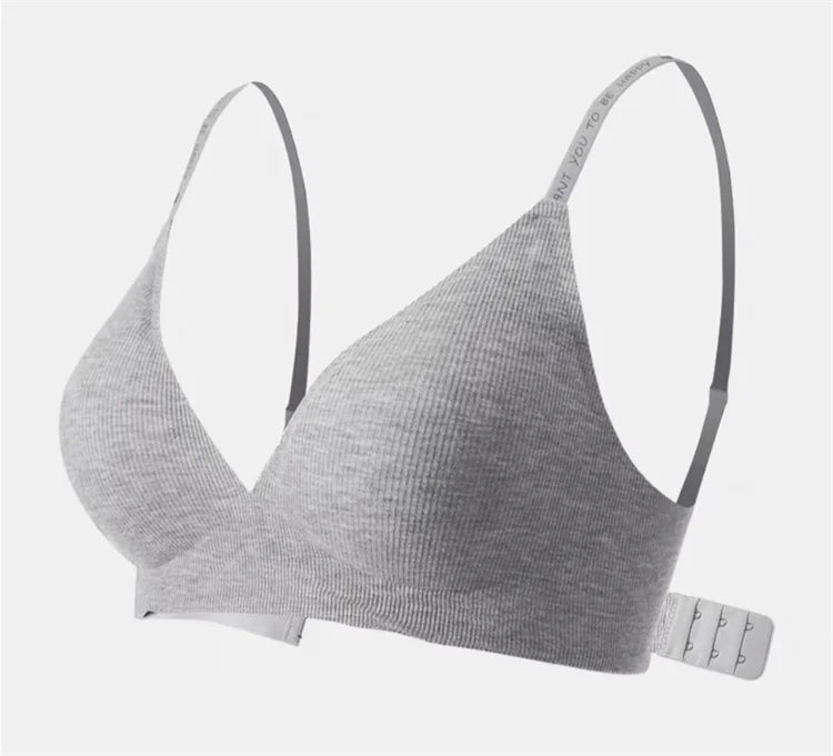 Sexy women's bra without underwire, deep V neck, personality straps