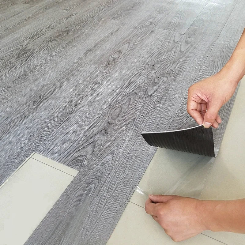 91x15cm 3D Self-adhesive floor sticker Thicken Wood Grain Floor Wallpaper 3d Wall Sticker Waterproof room wear-resistant sticker