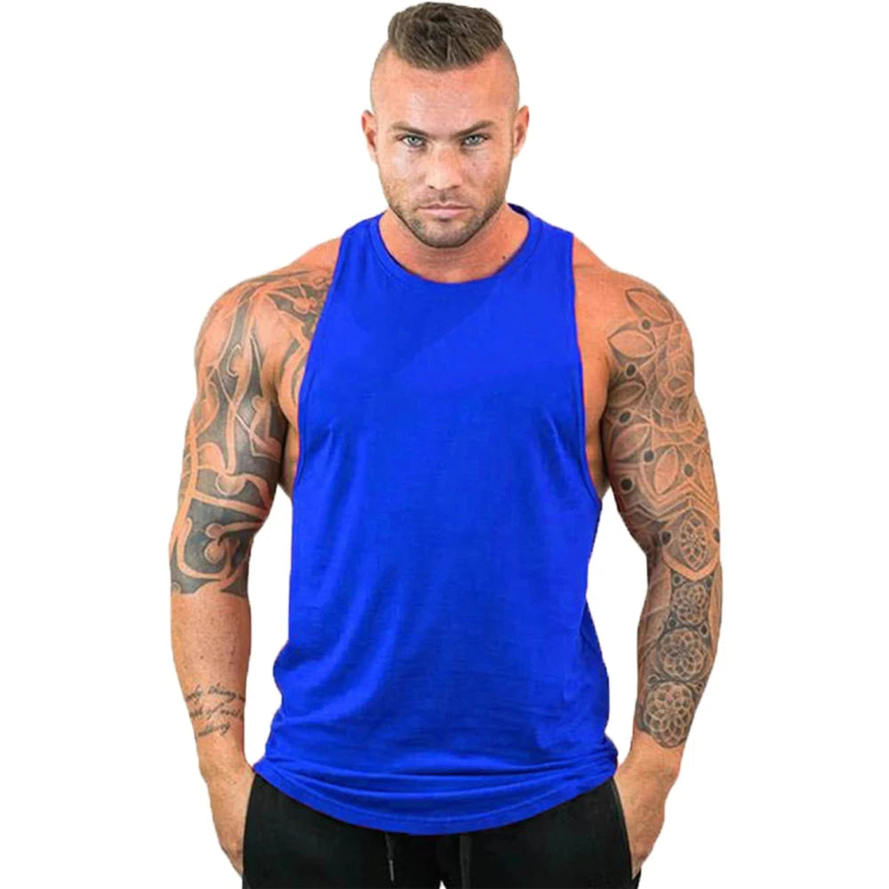 Men's Sleeveless Gym Sports T-Shirt, Breathable