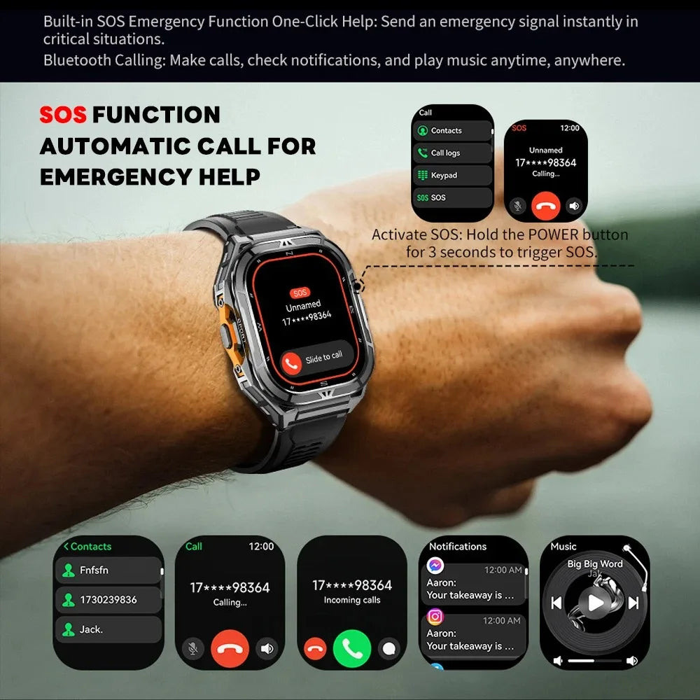 2025 Smart Watch GPS AMOLED 5ATM Bluetooth Calling