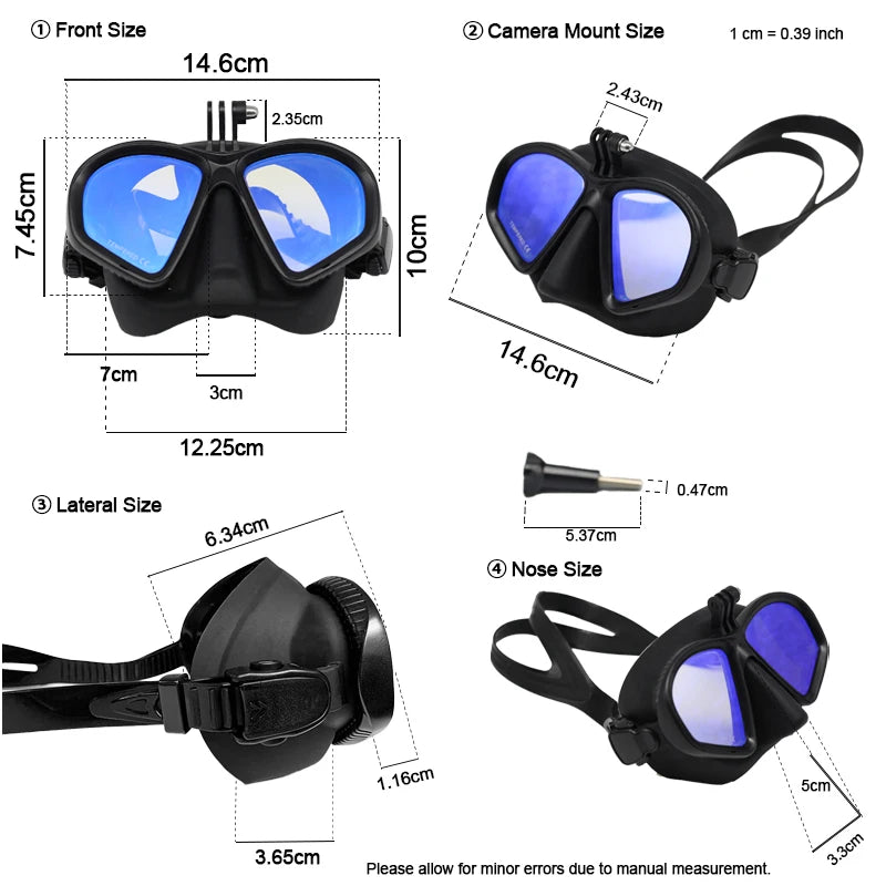 Professional Wet Low Volume Freediving Mask, Tempered Glass dive Mask, J-Type Diving Mask, Snorkel Set,buceo,수영,스노클링,마스크