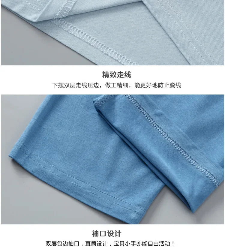 Soft and Cute Modal Fall Winter Children's Pajamas Set