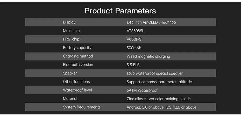 Đồng Hồ Thông Minh T-Rex 3 GPS AMOLED 5ATM Nam