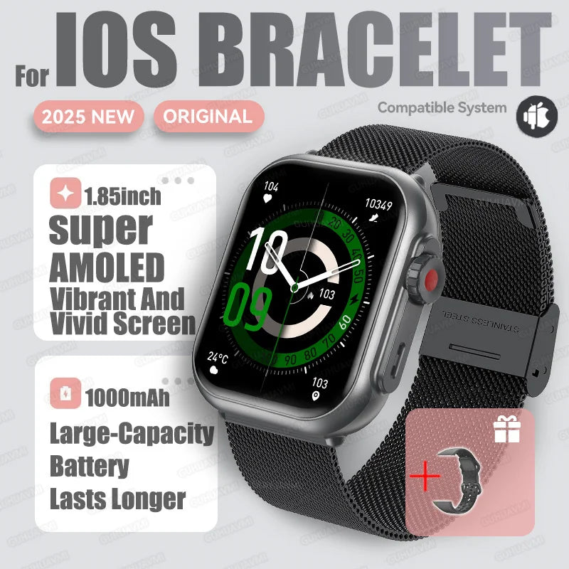 2025 AMOLED 1.85 IP68 Fashion Smart Watch