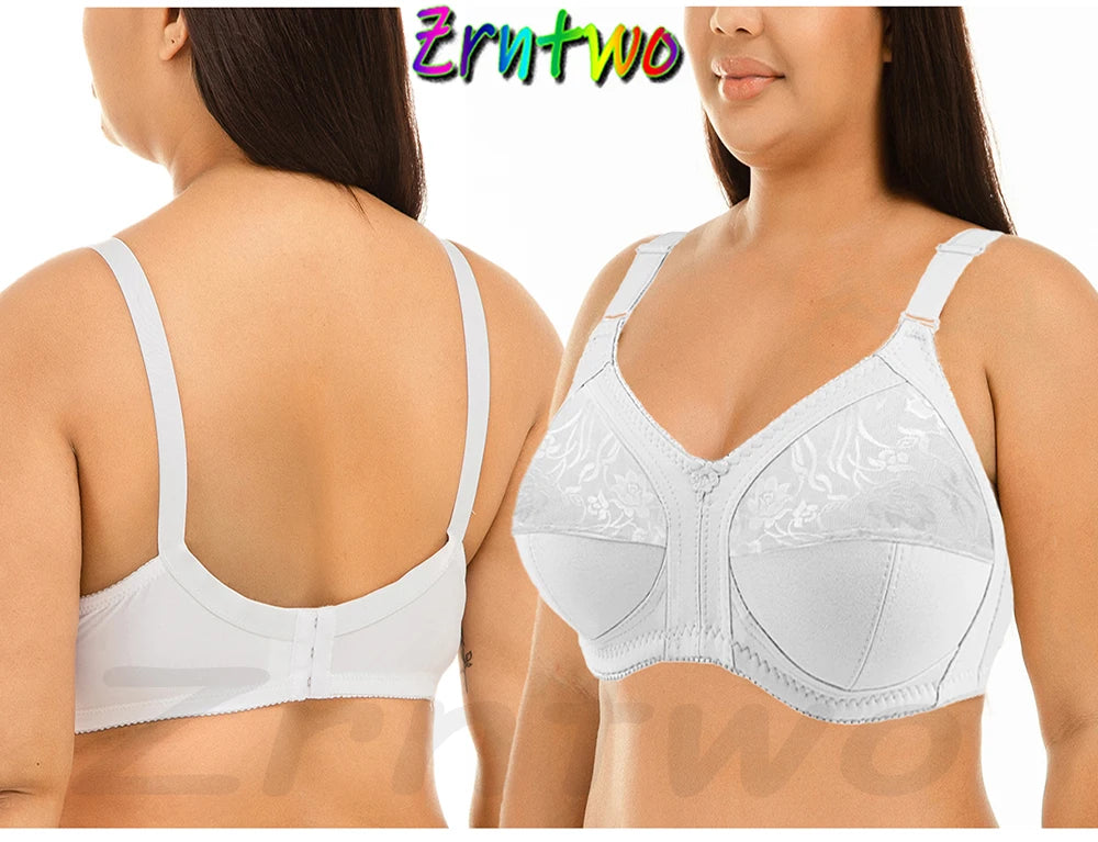 Sexy lace bra without underwire to lift bust for women in large size