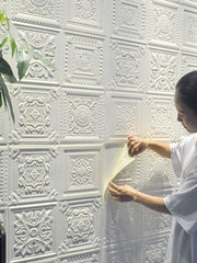 Nordic wallpaper self-adhesive 3D wall sticker bedroom living room wallpaper background wall decoration sticker